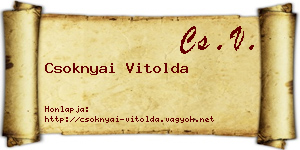 Csoknyai Vitolda névjegykártya